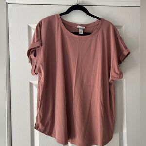 Ava & viv womens tshirt - cuffed short sleeves - 2xl